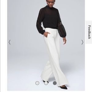 WHBM contour wide leg white pants. Good used condition